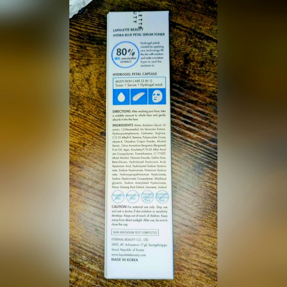 5/75$ LAPALETTE BEAUTY - Hydra Blue Petal Serum Toner - Picture 2 of 15